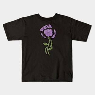 Broken Rose (Purple) Kids T-Shirt